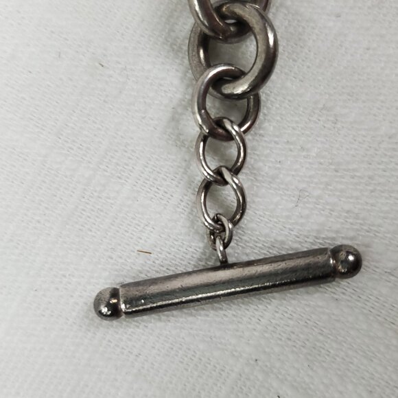 Gorgeous Vintage Tiffany & Co 925 Sterling Silver Heart & Tag Toggle Bracelet - Picture 9 of 14